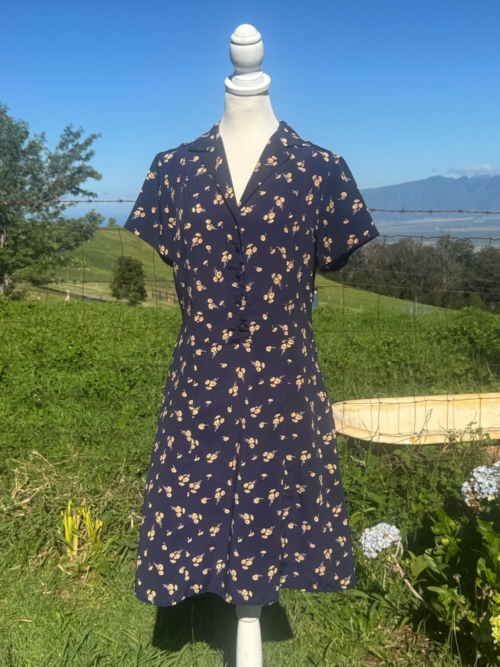 90s vintage cottage core grunge mini shirt dress Old Navy size 8
